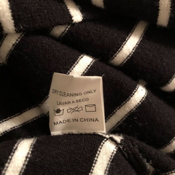 STITCH FIX STACCATO Cardigan Black and White Stripe W… - Picture 5 of 5
